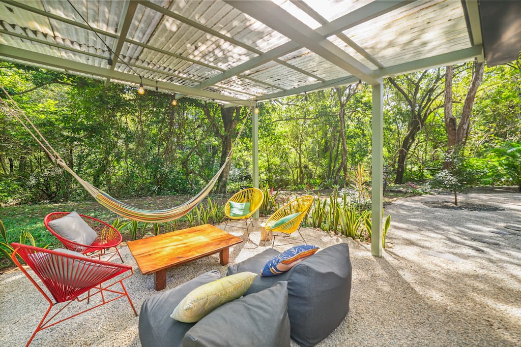 View of Cabina Agua's private terrace